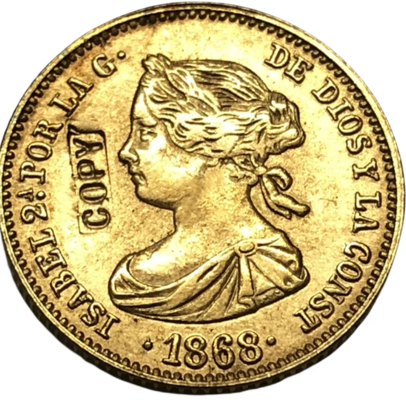 1868 Spain 4 Escudos-Isabel II Copy Coin