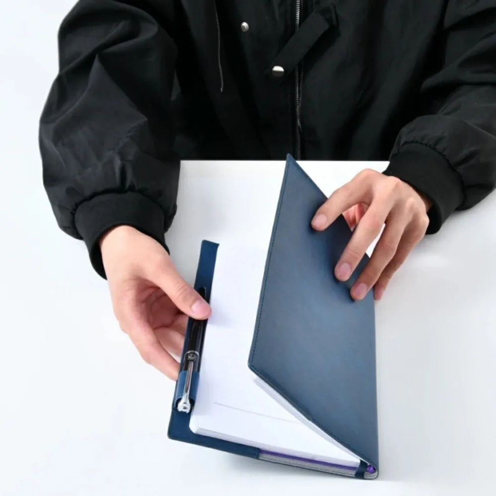 Simple A5 Notebook Cover Replaceable PU Leather Book Protective Cover Solid Color Notebook Leather Cover Home Office Use