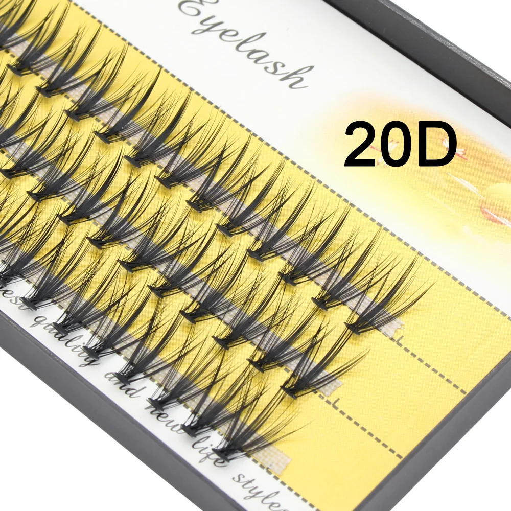 Individual Brown Black Lashes Extension Beauty Cilia Natural 3D Russian Volume Faux Eyelashes Super Soft 20D 30D Cluster Silk