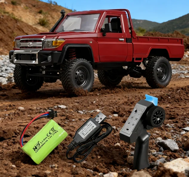 

MN82 1:12 Retro RC Pickup Truck LC79 - 4WD Full-Scale Simulation LED Lights Professional Remote Control Model Toy