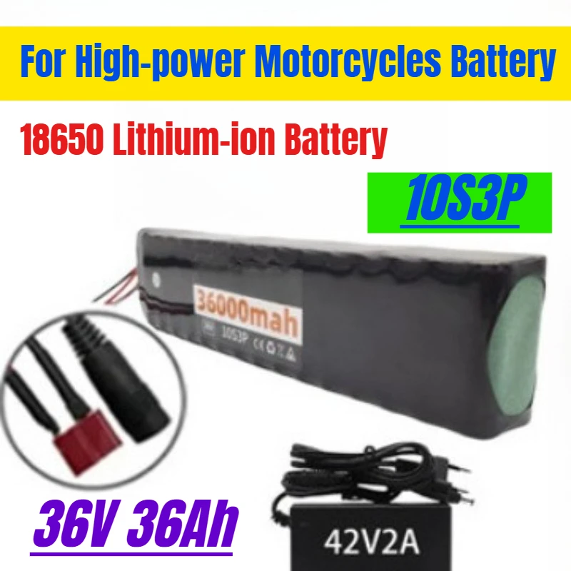

10S3P 36V 36Ah 18650 Lithium-ion Battery 500W for High-power Motorcycles