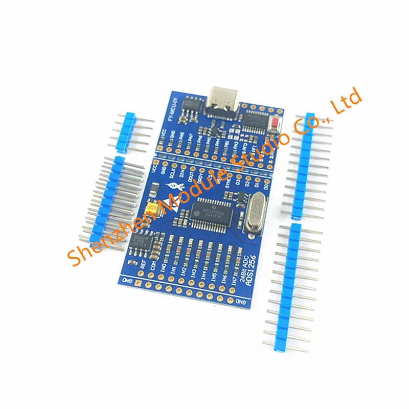 1PCS ADS1256 + STM32F030F4P6 High-Precision Acquisition Module 8-Channel 24-Bit ADC Conversion Module