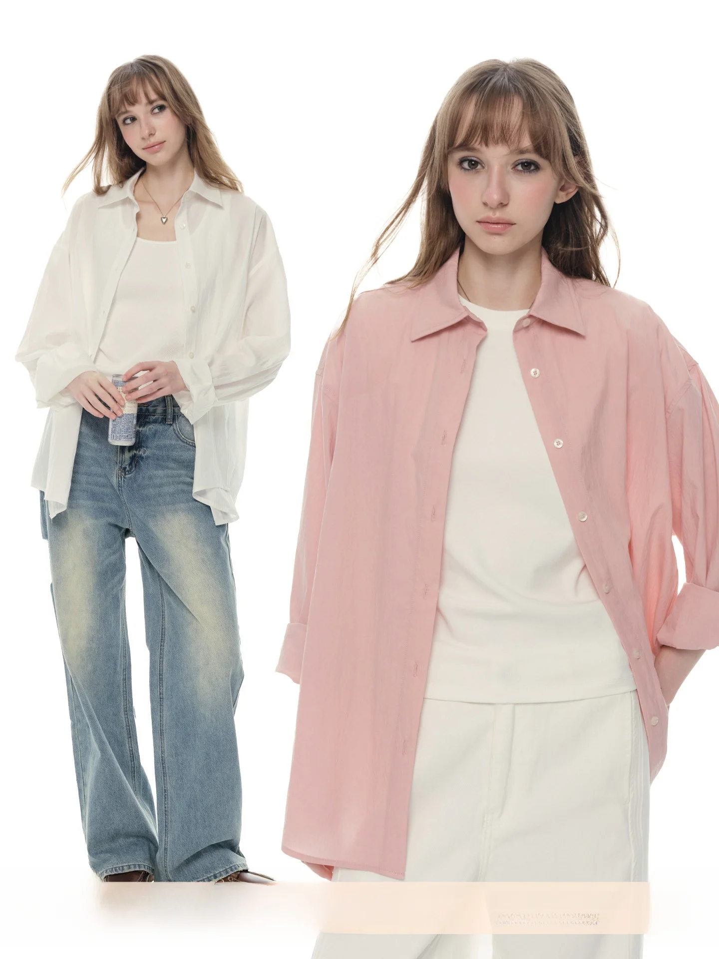 

UNRETRO Women's Loose oulder irt Early Spring New Sle Collar Inner Wear White Long Sve Skin-friendly Bre...