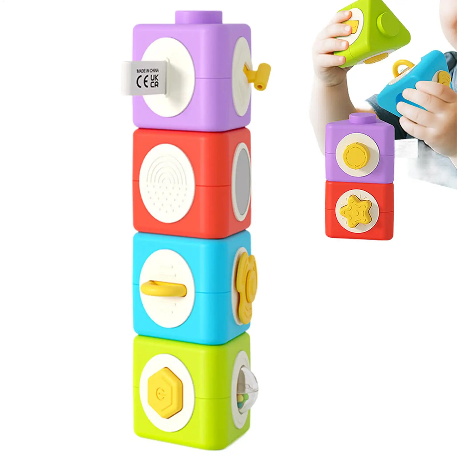 Blocs de construction pour bébés, jouets éducatifs à moteur fin amovible, blocs empilables détachables, jouets pour bébés, garçons et filles