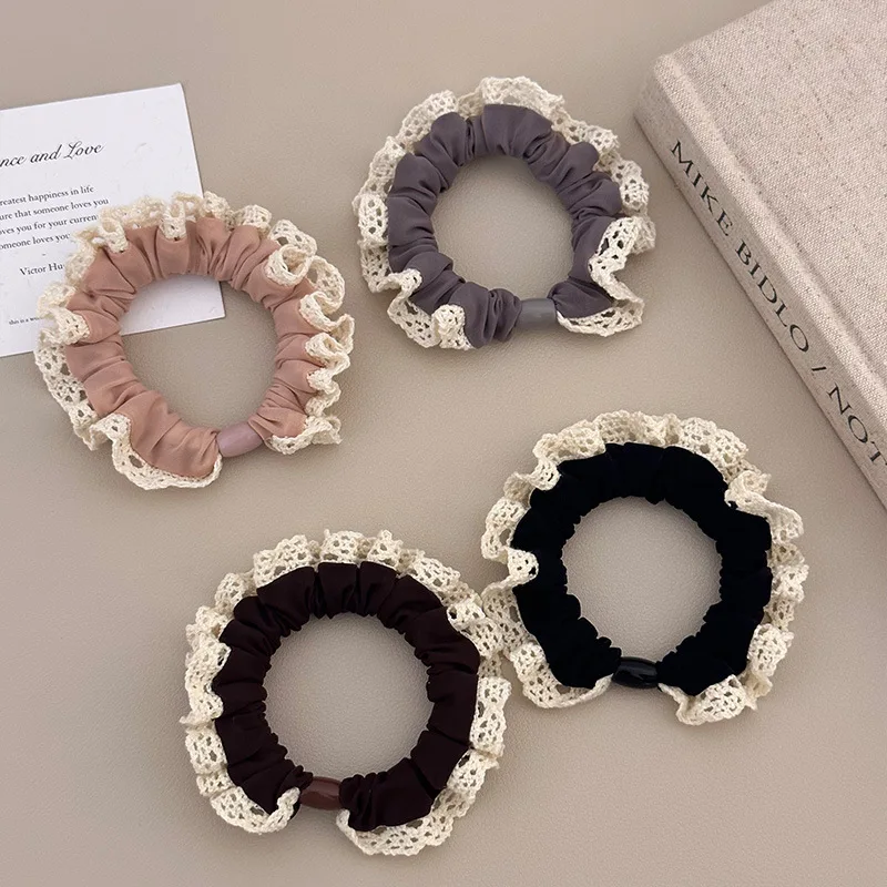 Scrunchie elastic hair band accessories rubber for girls women korean kpop sweets Kawaii fashion Cute things leading vintage new