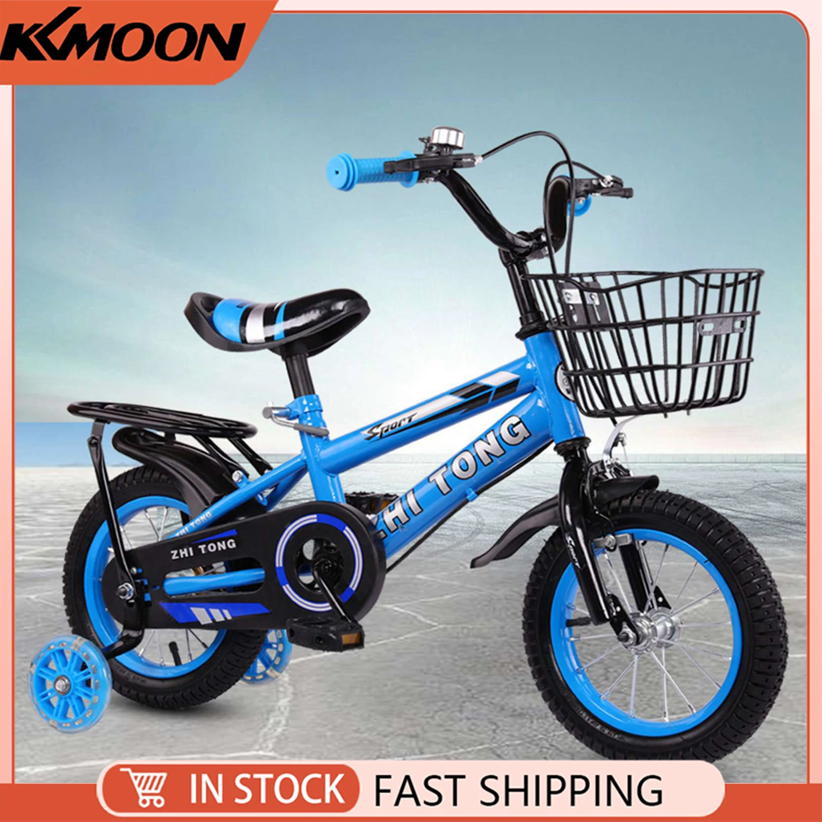 Bicicleta para niños de 12/14/16 pulgadas, bicicleta para niños y niñas, bicicleta para niños de altura ajustable con cesta desmontable para 2-7 años