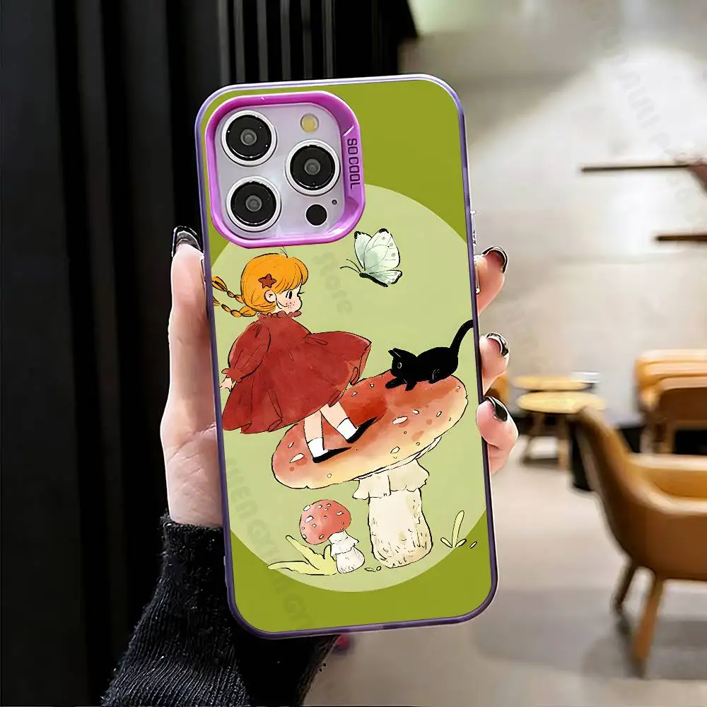 Retro child Illustrations Phone Case For IPhone 17 16e 16 15 14 13 12 Pro Max X XS MAX Back Cover