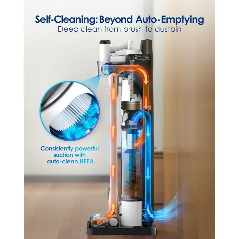 D2BTineco Pure ONE 스테이션 코드 진공 청소기, 3L 자동 먼지 베이스, 스마트 스틱 진공 청소기 강력한 흡입, 경량