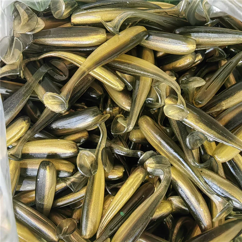 MUKUN  Micro Soft Fishing Lures 35mm 4CM 5CM T-tail Worm Lure Small Artificial Bait Jig Wobblers Bass Pike Fishing Tackle