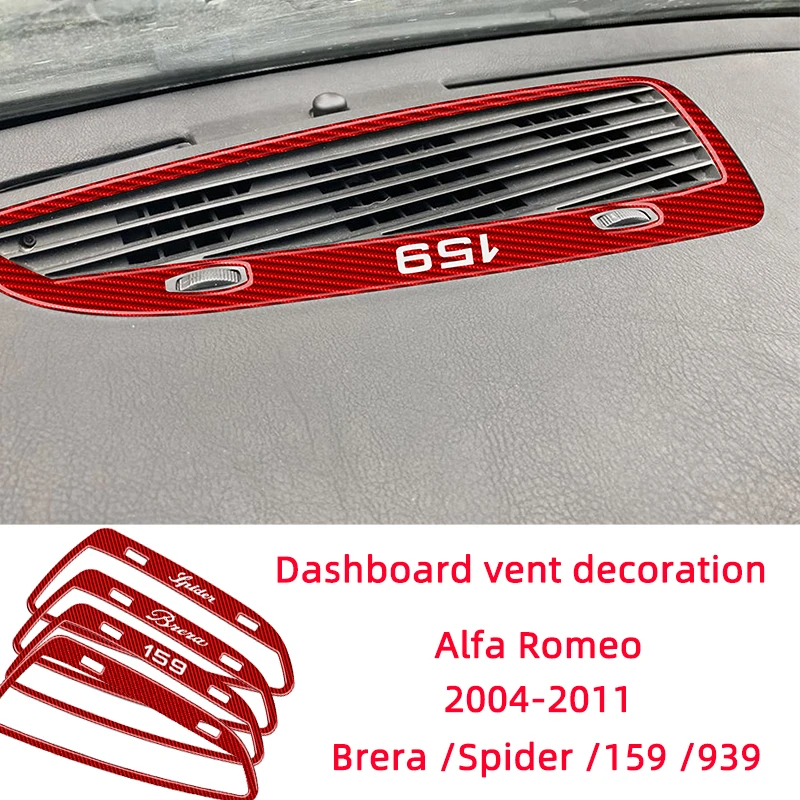 Cruscotto Air Vent Decoration Frame adesivi per auto in fibra di carbonio per Alfa Romeo 2004-2011 159 939 Brera Spider accessori interni