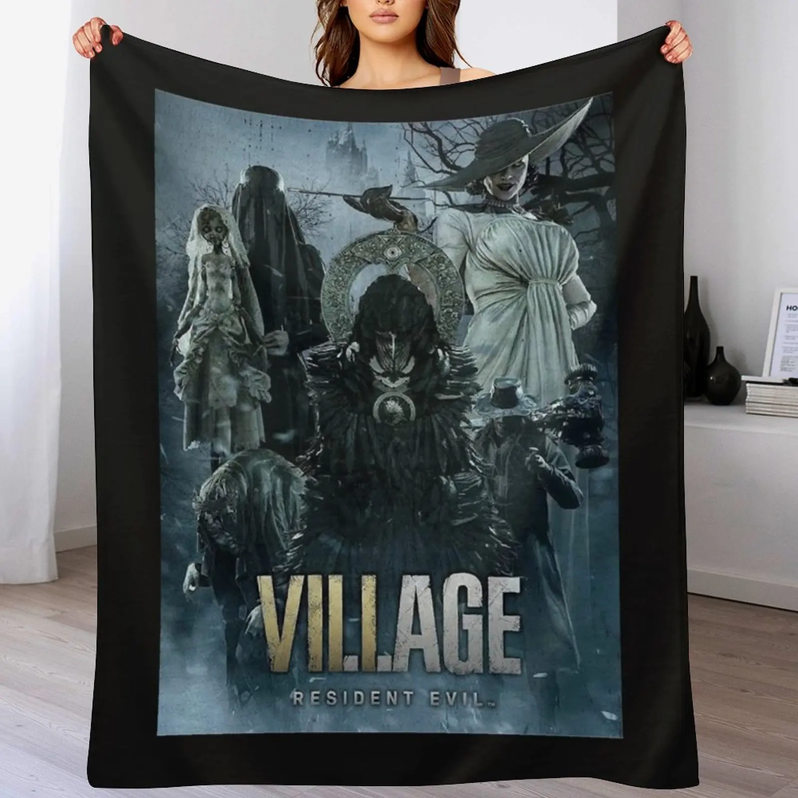 Resident Evil Village Classic Throw Blanket Luxury Brand Sleeping Bag Sofa warm for winter Blankets