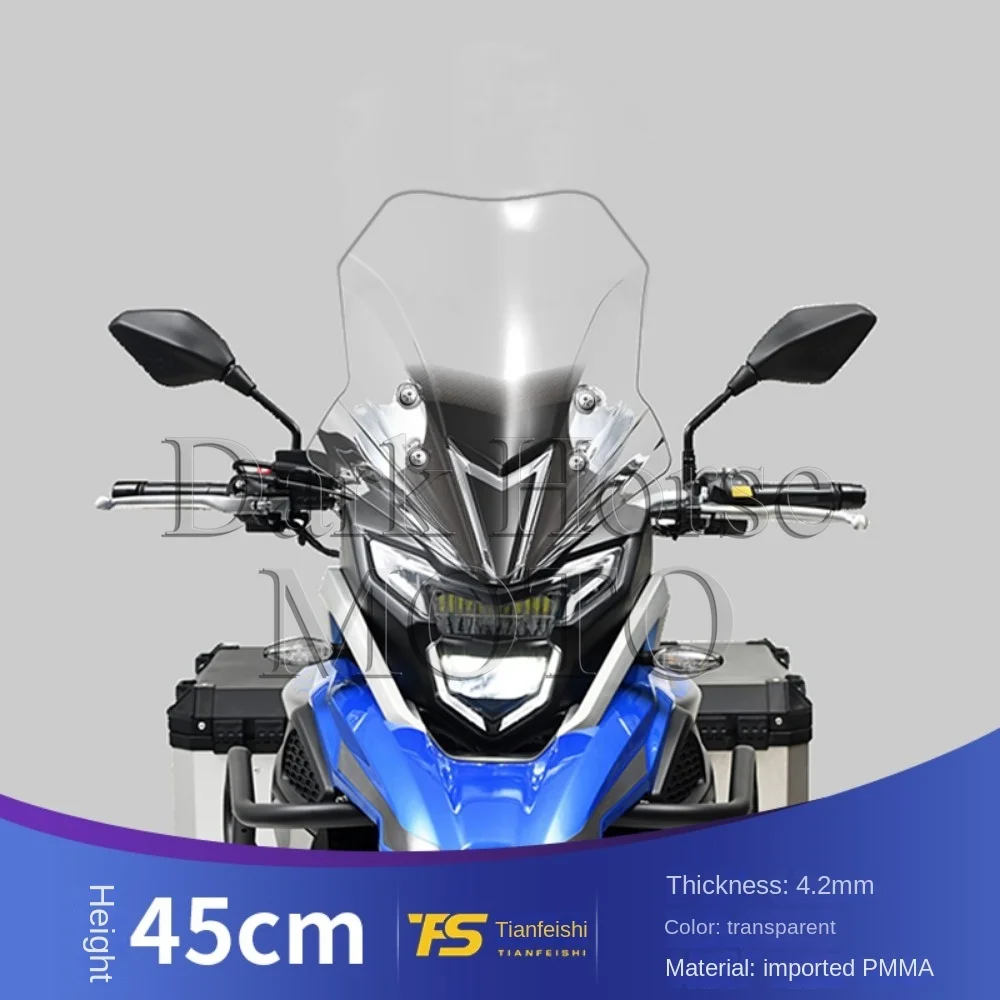 Motorcycle Heightened Front Windshield Transparent New Style FOR COLOVE KY500X 400X 525X