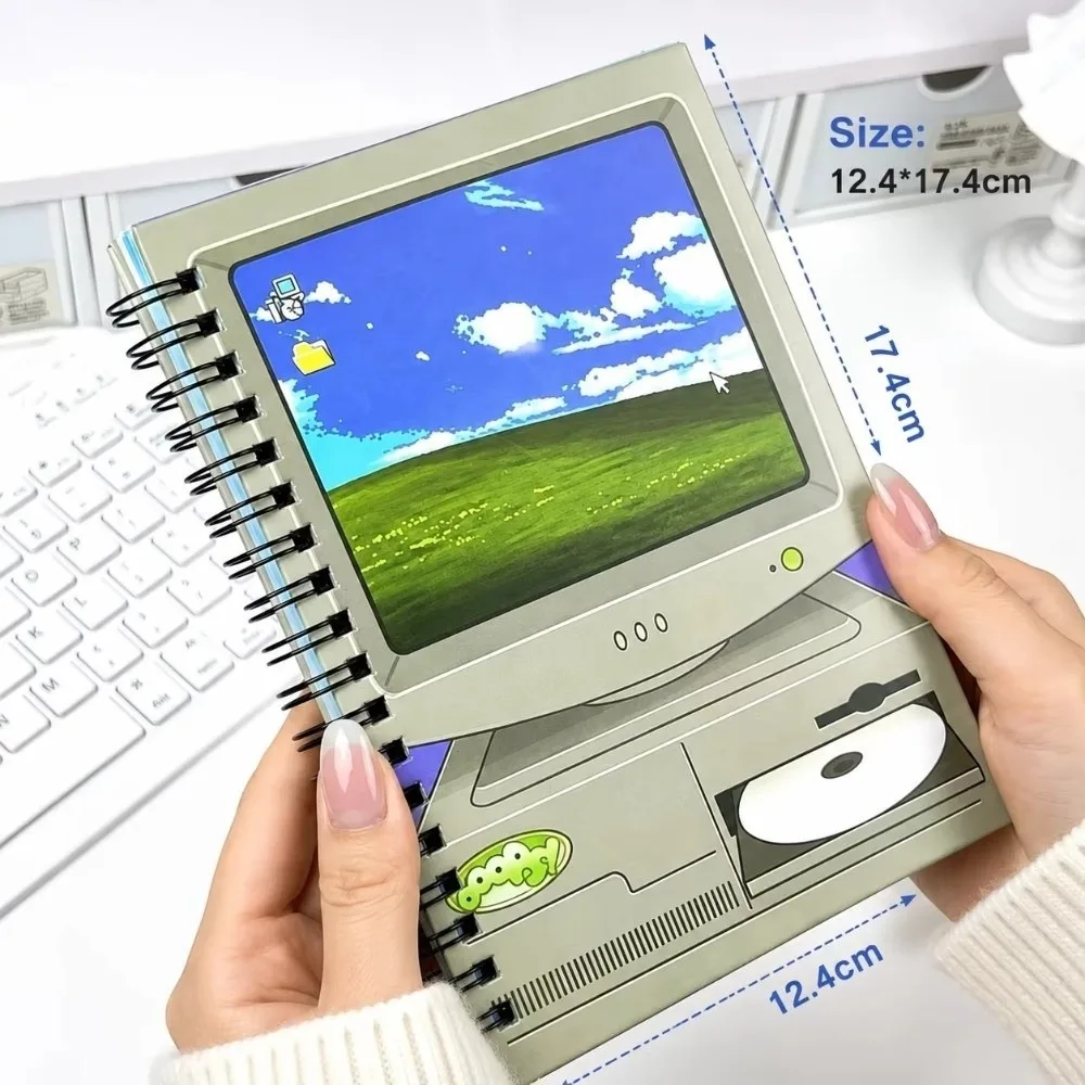 Retro B6 Size Spiral Notebook 60 Pages Spiral Binding Scrapbook Planner Vintage Desktop Layout Computer Notebook Journaling