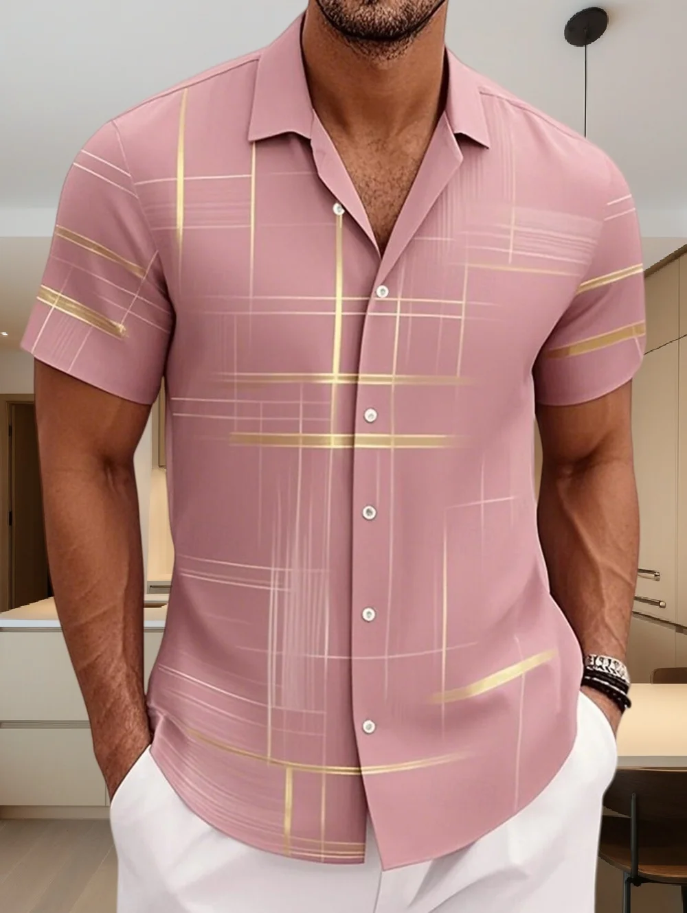 2026 Summer Fashionable, Simple, Elegant, Loose-fitting, Quick-drying Men's Short-sleeved Shirt