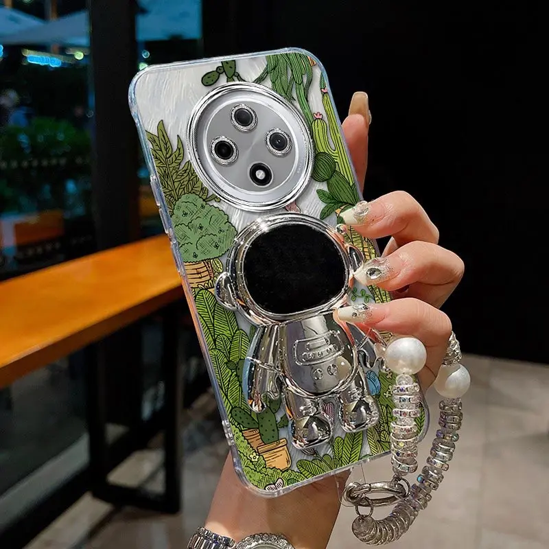 

Чехол для телефона Reno 12F с держателем для браслета и изящным растительным узором для OPPO Reno 12F, 12, 12Pro, F19S, F19, 11, 8T, F21Pro, K10, F21SPro, 6, 5, 8, 7