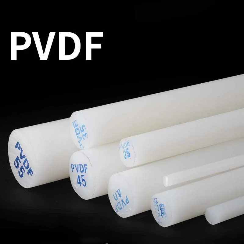 Length 500mm 1Pc White PVDF Round Bar PVDF Rod Plastic Rod Diameter 10mm 12mm 15mm 20mm 25mm 30mm 35mm 40mm 45mm 50mm 55mm 60mm
