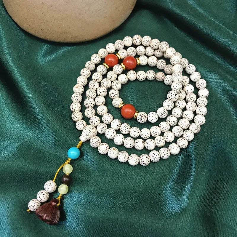 Hainan Star-Moon 108 Original Natural Bodhi Beads Round Bead Buddhist Bracelet Necklace
