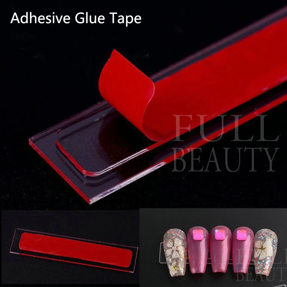 Clear Nail Plakband Voor Valse Tips Nail Stand Creative Design Dubbelzijdig Sticker Geplakt Art Manicure Tonen Gereedschap nlsmth