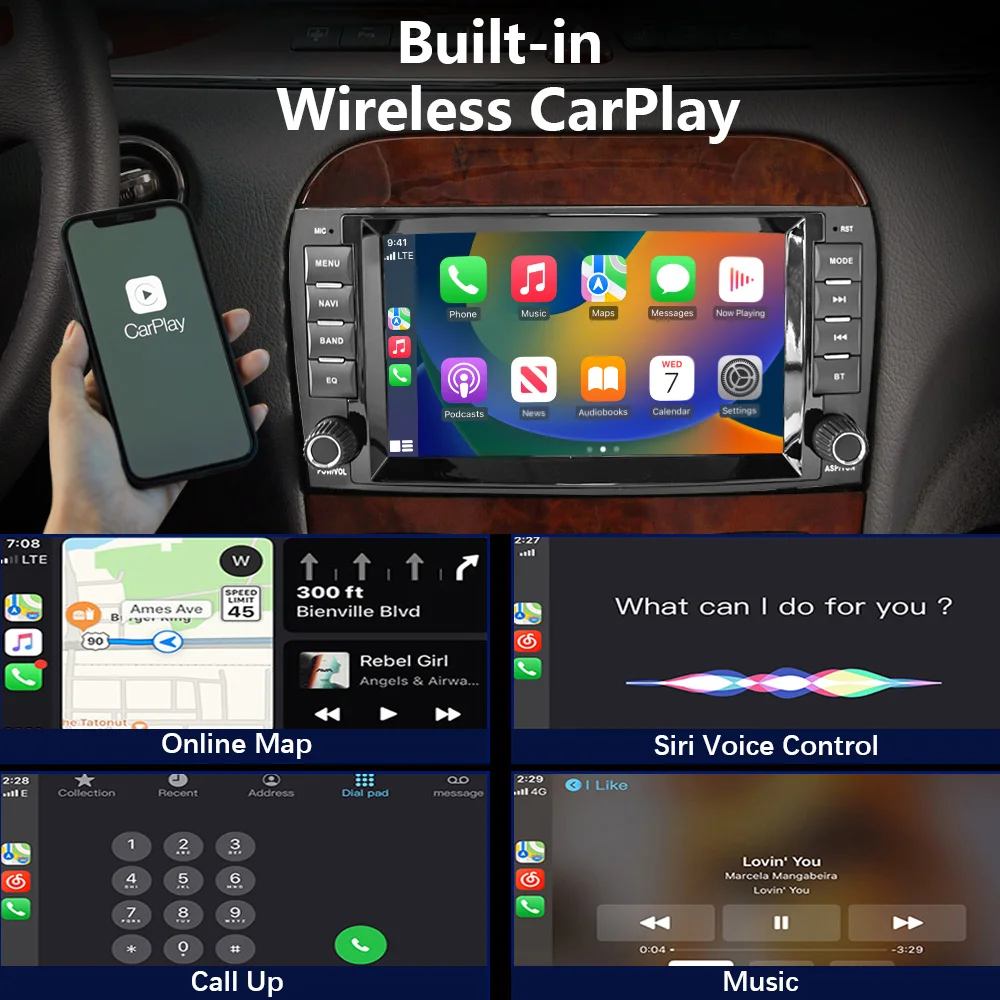 CHSTEK أندرويد 13 لمرسيدس بنز S-Class W220 S350 S320 S280 راديو السيارة ستيريو Carplay بلوتوث واي فاي 4G نظام تحديد المواقع رئيس وحدة لاعب