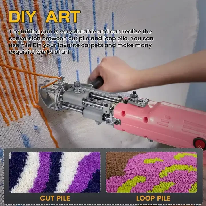 Wholesale 2 in 1 Tufting Gun for Rug Electric Carpet Sewing Embroidery Machine Electric Carpet Weaving Flocking Machine