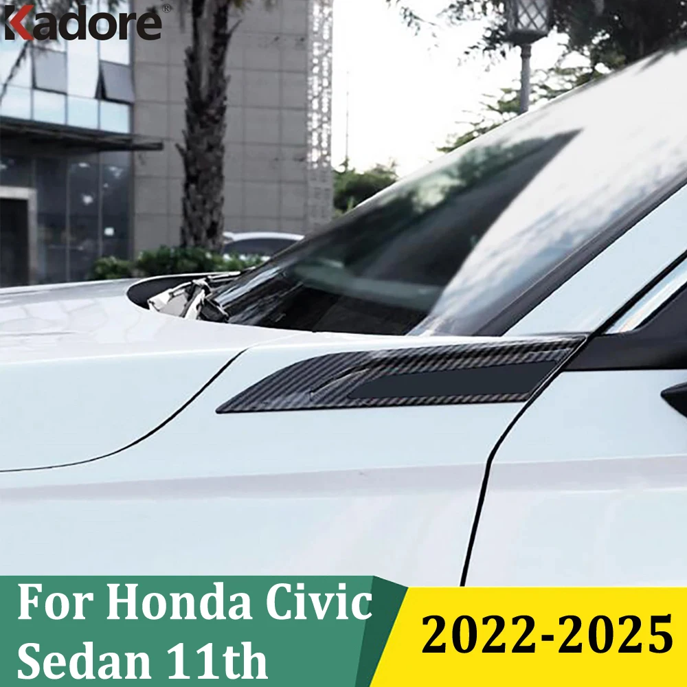 

Для Honda Civic Sedan 2022 2023 2024 2025 хромированная дверь, боковое вентиляционное отверстие, крыло, розетка, накладка на крыло, аксессуары для стайлинга автомобиля