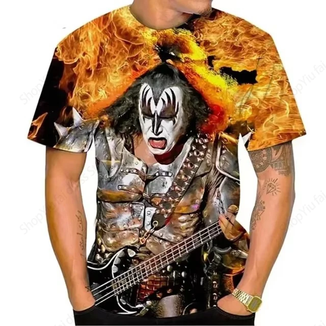 الرجال التي شيرت جديد شعبية قبلة الفرقة ثلاثية الأبعاد تي شيرت مطبوع الرجال النساء موضة تي شيرت الاطفال الهيب هوب بلايز تيز روك باند تي شيرت الصيف