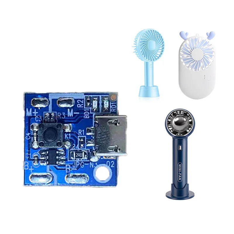 Handheld Small Fan Motherboard Pocket Fan Motherboard Pcba Charging Mini Fan Control Board,A