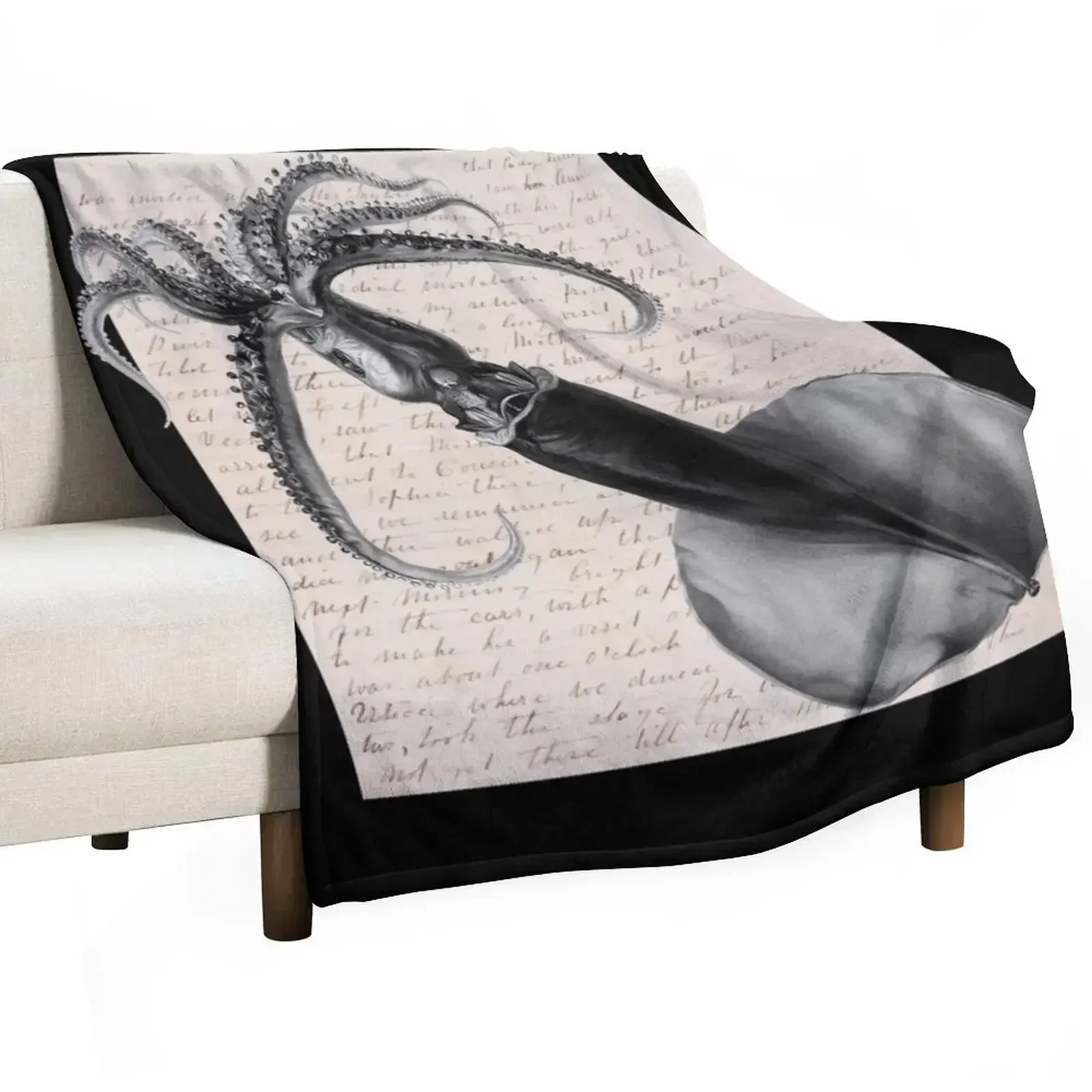 Squid Throw Blanket Flannel Fabric blankets and throws Blankets For Sofas Soft Big Blankets