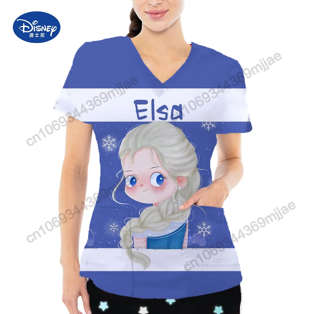 

Disney Pocket V-Neck Women's -shir T Shirt for Women Aesthetic Clothing Japanese Y2k Tops Korean Fashion Woman Blouse 2023 Yk2