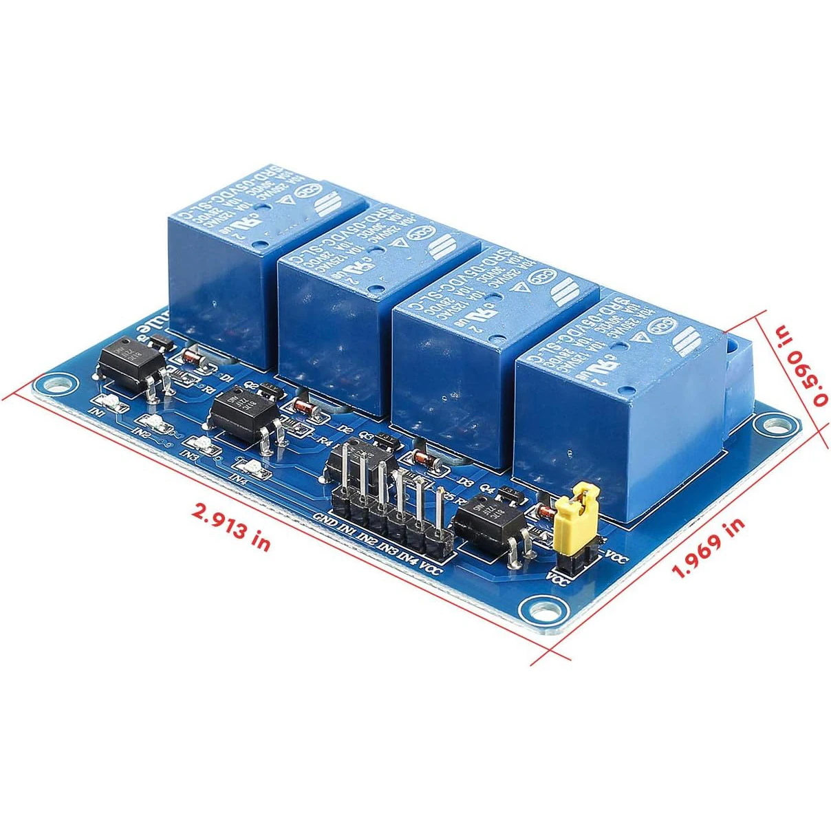 1pcs 4 Channel DC 5V Relay Module with Optocoupler Compatible with Arduino UNO R3 MEGA 2560 DSP ARM PIC AVR STM32