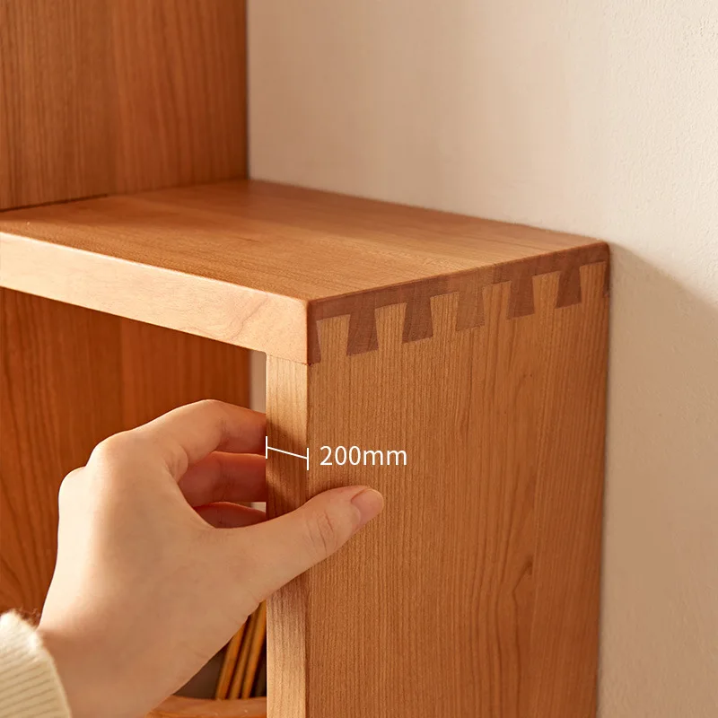 Cherry wood solid wood wall rack living room wall hanging cabinet bookcase wall cabinet storage rack wine rack