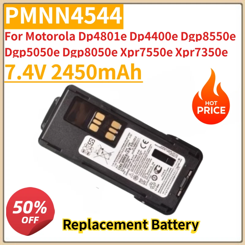 

New PMNN4544 IMPRES 7.4V 2450mAh Replacement Battery for Motorola Dp4801e Dp4400e Dgp8550e Dgp5050e Dgp8050e Xpr7550e Xpr7350e