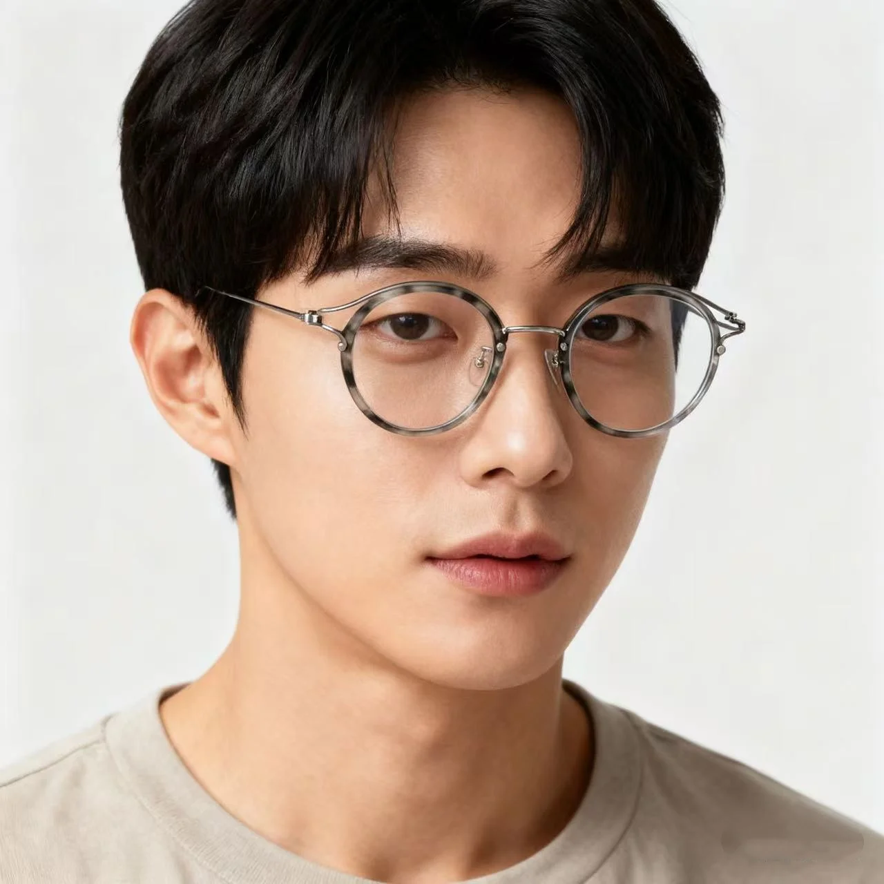 إطارات النظارات اليابانية المصنوعة يدويا الرجعية جولة خلات التيتانيوم النقي النظارات البصرية الرجال والنساء إطار النظارات #2