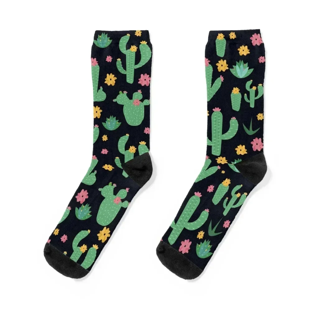 

Flowering Cactus and Succulant Socks christmas gifts floral designer brand cycling Ladies Socks Men's