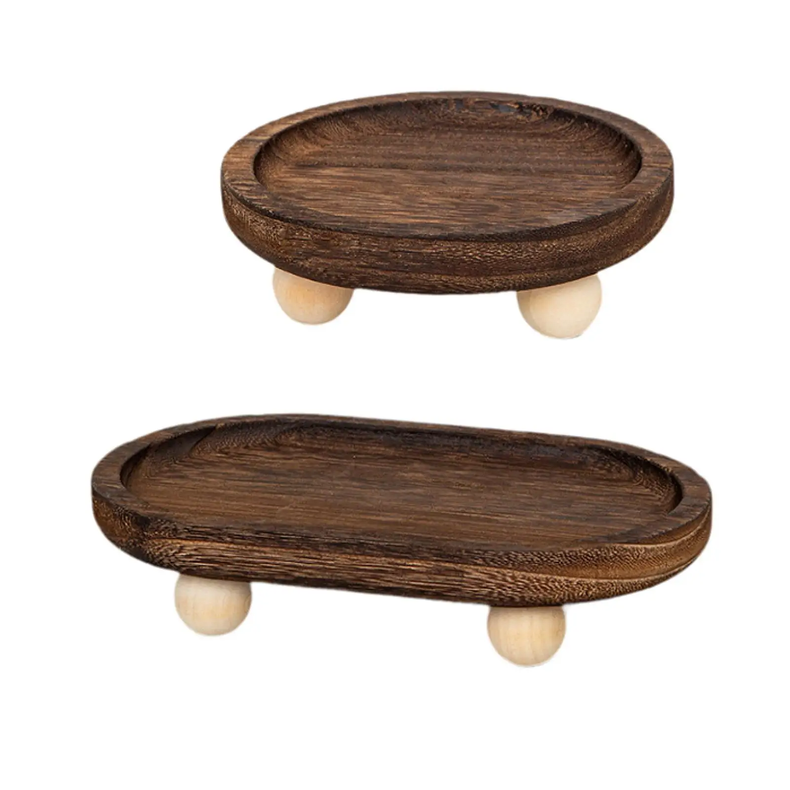 Wooden Riser Tray Space Saving Serving Holder for Sink Valentine Coffee