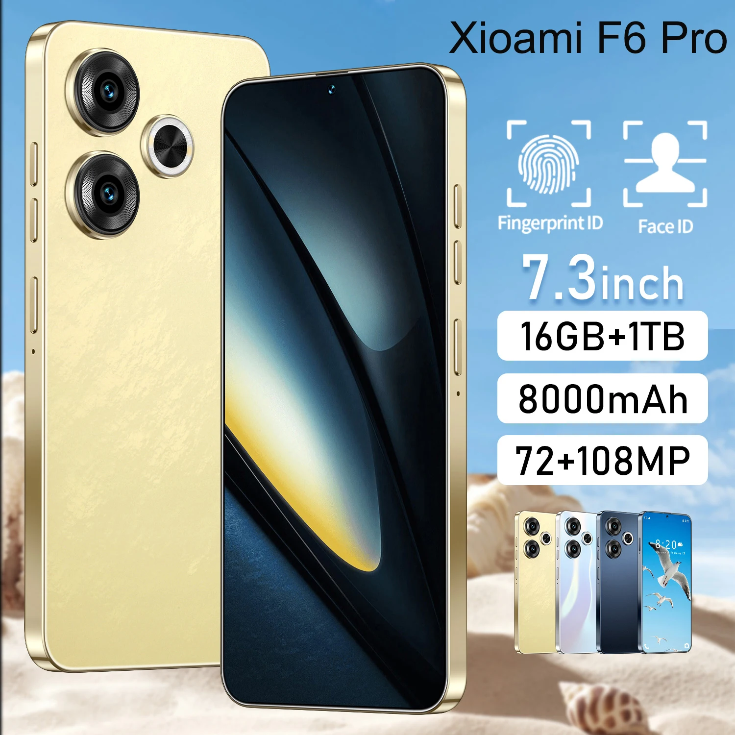 

2025 HOT NEW Xioami F6 Pro original intelligent 5G dual card dual standby Android 14 system global version 8000mAh battery