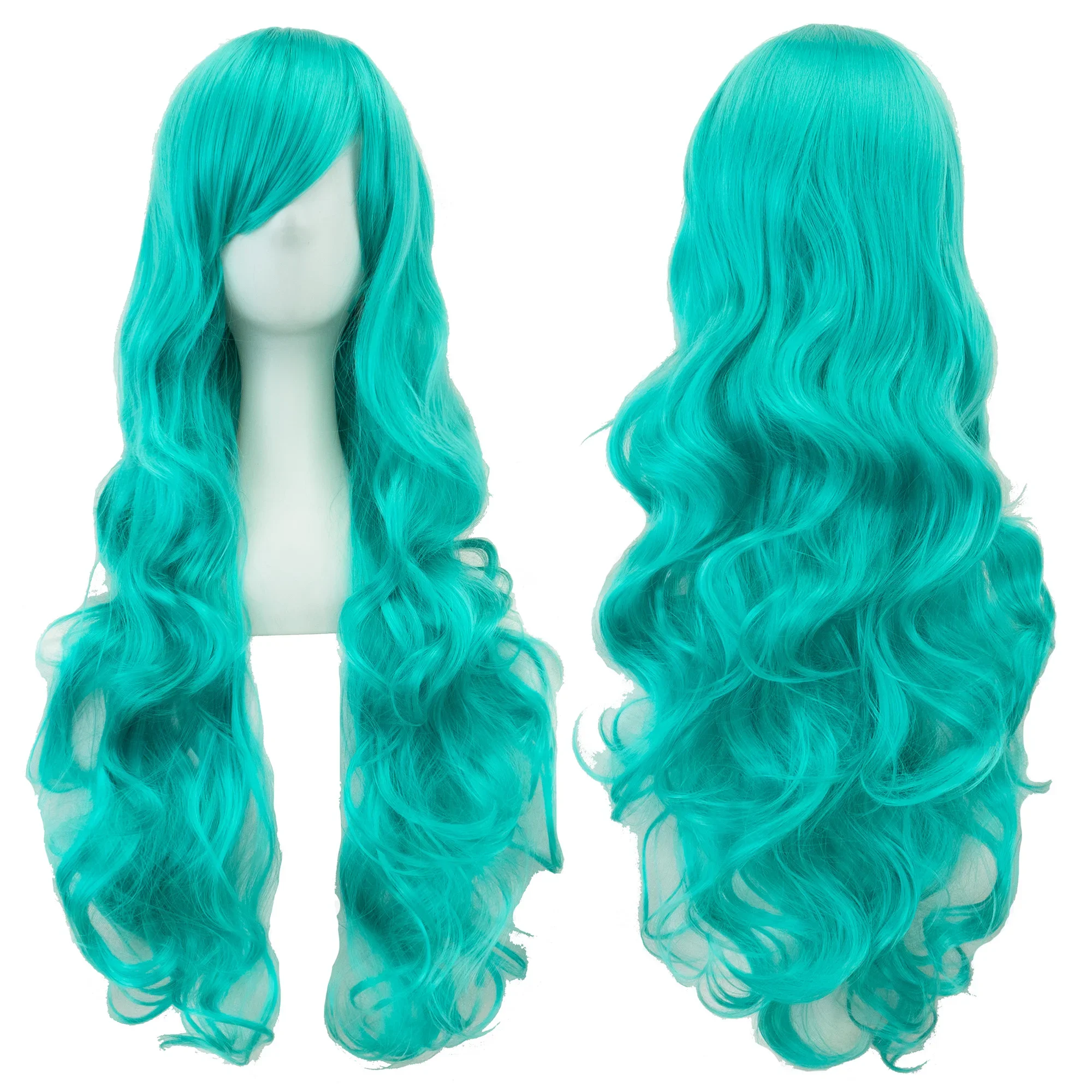 Soowee 36 cores ondulado longo peruca de fibra de alta temperatura cabelo sintético rosa preto feminino festa cabelo cosplay perucas