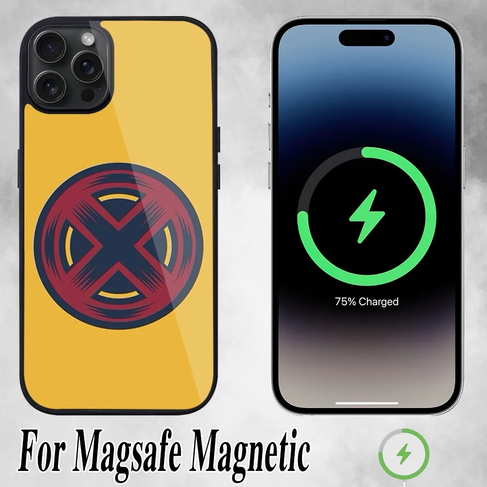 MINISO Marvel X Men Xmen Wolverine Phone Case For iPhone 11 Mini 12 13 Max 14 Plus 15 Pro Magesafe Magnetic Shell