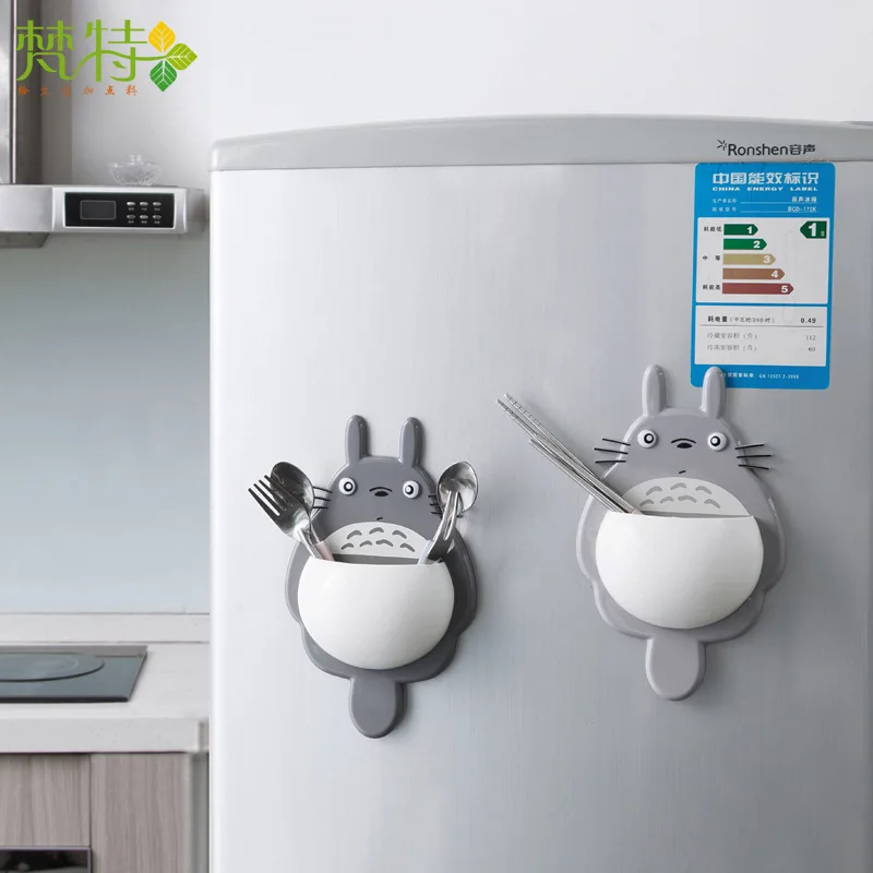 My Neighbor Totoro Strong Suction Cup Multi‑Function Wall‑Mounted Toothbrush Holder Hanging Storage Rack for Bathroom Toiletries view 3