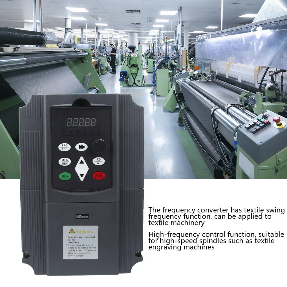 モーター制御ベクトル周波数変換器速度制御コントローラー調速機三相7.5KW 380V 9600-3T-00750G周波数変換器