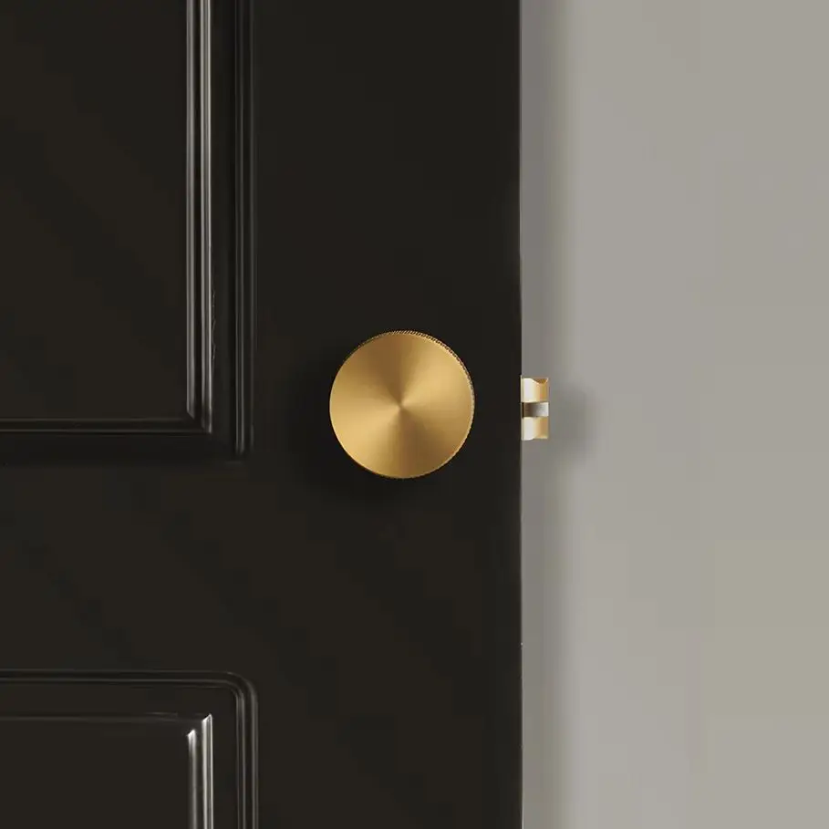 DOOROOM Luxury Invisible Door Lock Two Side Interior Bedroom Door Minimalist Door Handle Indoor Hidden Lock Secret Round Handle