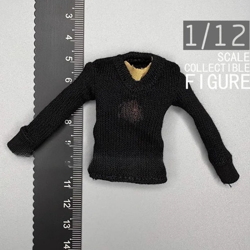

Модный вязаный топ солдата в масштабе 1/12 с длинными рукавами, модель старой увлажненной ветровой одежды для 6-дюймовых фигурок, кукла-объем