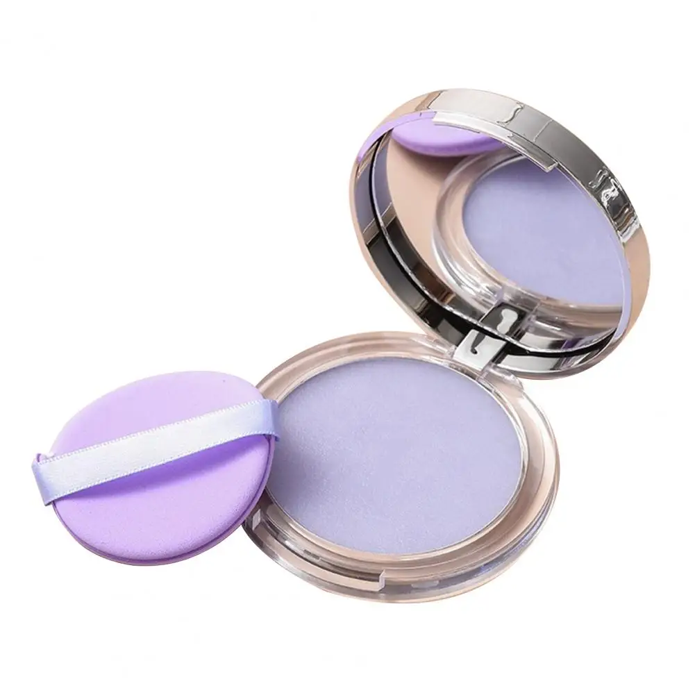 Matte Afwerking Gezichtspoeder Olie Controle Lavendel Mat Poeder Voor Vrouwen Langdurige Glansvrije Make-Up Gezicht Concealer Met Geperst