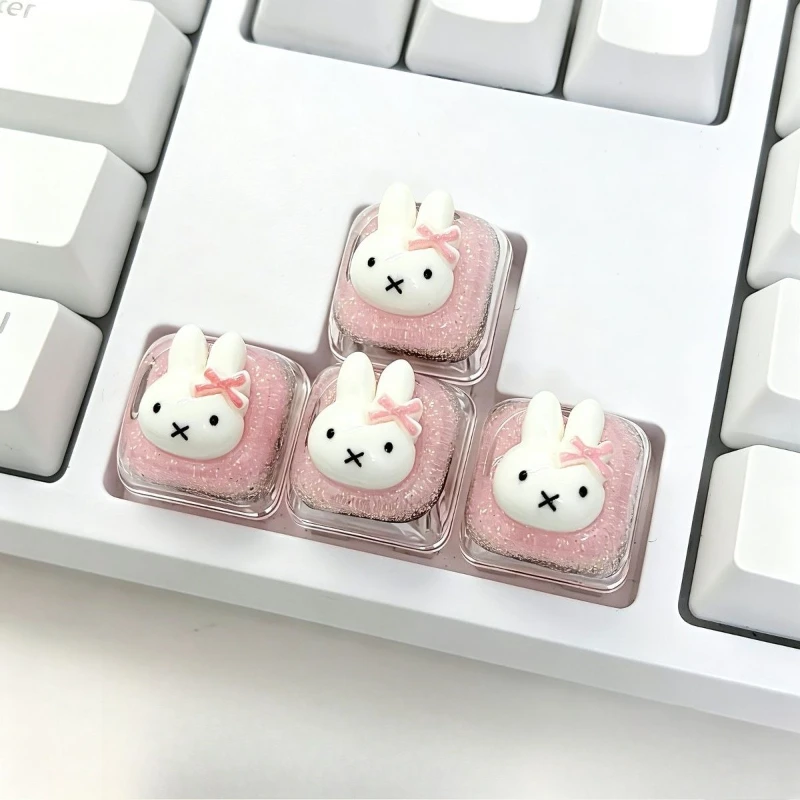 teclas-miffy-kawaii-de-desenho-animado-com-glitter-transparente-para-teclado-mecanico-gamer-–-Otima-aparencia-acabamento-fino-e-resistente-ao-desgaste
