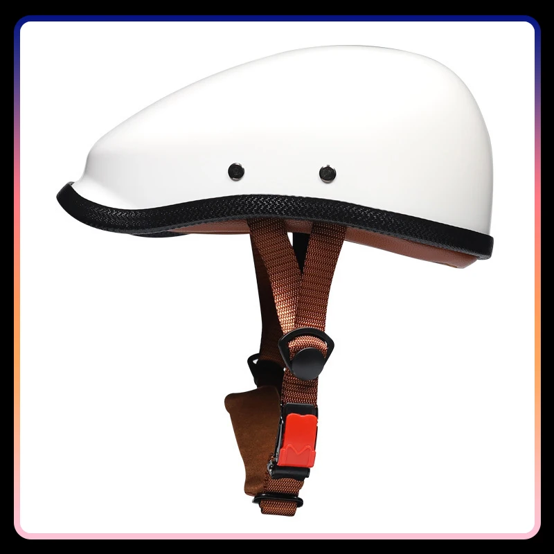 Newest Design Men Women Motorcycle Helmets DOT Approved Retro Beret Hat Half Helmet Unique Low Profile Half Face Helmet