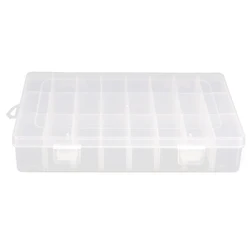 10/15/24 Grids Fishing Tackle Box Fishing Box Squid Jig Hard Lure Tool Case Clear Storage Organizer for Lures Hooks for Fishing