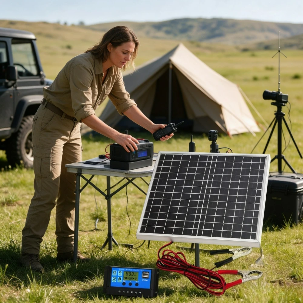 Intelligent PWM Solar Controller Kit 12W Monocrystalline Aluminum Solar Panel 12V Portable RV Boat Camping Hiking Off Grid