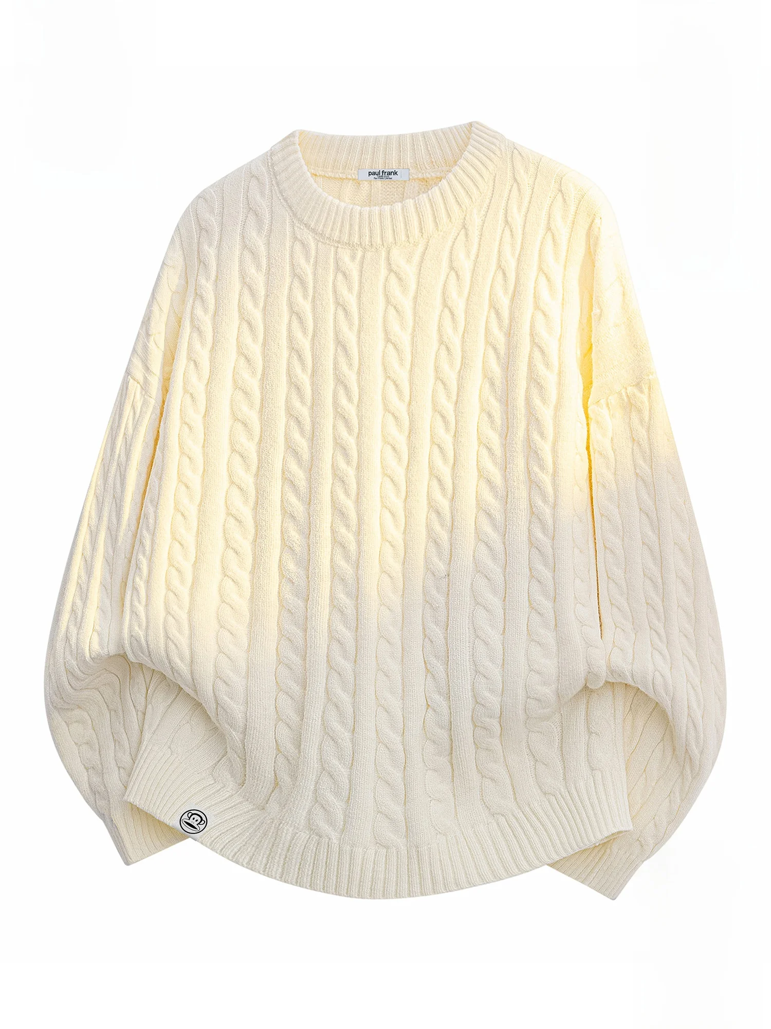 

PaulFrank Knitted round Ne Sweater Men's Loose Fit Winter Warm Thiened T-irt Casual Sle Polyester Blend Long Sve