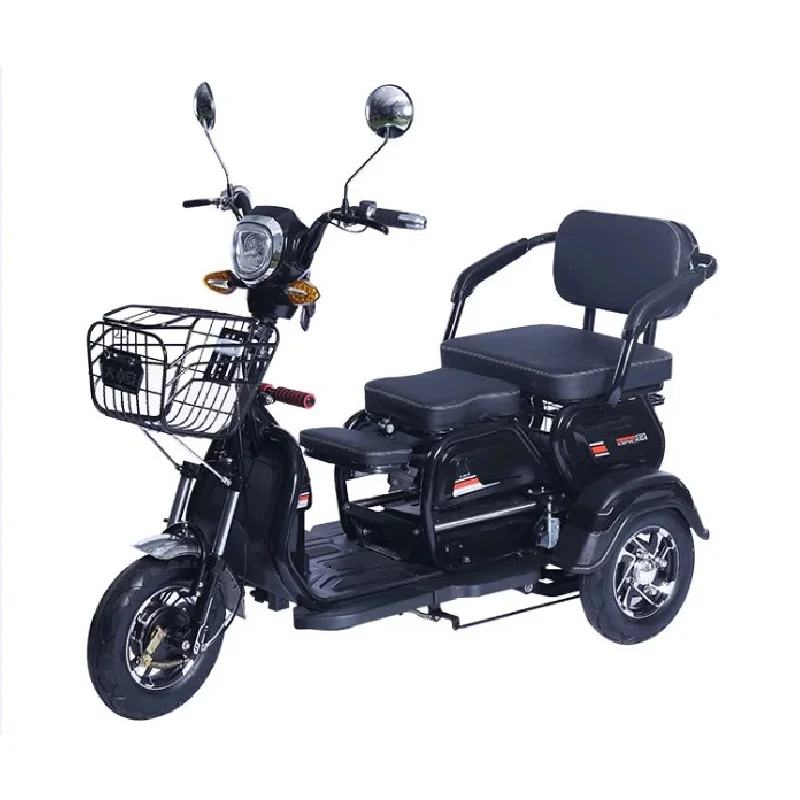 

Электрический трехколесный велосипед 800 Вт, небольшой самокат, трехместный регулируемый электрический трехколесный велосипед