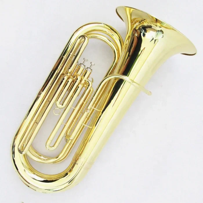 

High quality good price tuba instrument wholesale factory direct sale bb tuba gold lacquered 3 valve tuba